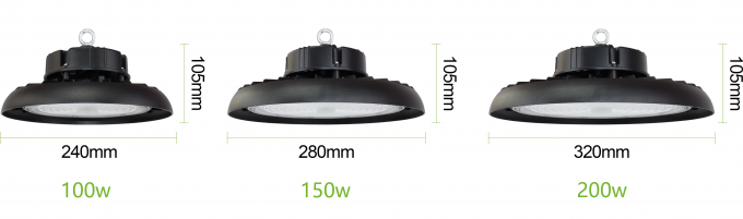 Para venta al por mayor LED UFO luces de alta bahía de almacén de la fábrica de iluminación de las lámparas de los ovnis IP65 lámparas impermeables 8