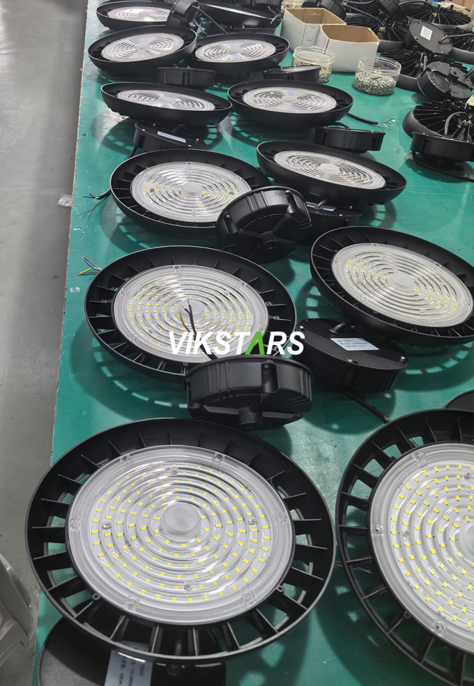 Para venta al por mayor LED UFO luces de alta bahía de almacén de la fábrica de iluminación de las lámparas de los ovnis IP65 lámparas impermeables 19