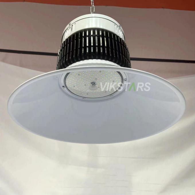 100W 150W 200W 250W Aluminio Fin LED luces de alta bahía para iluminación comercial con reflector 3