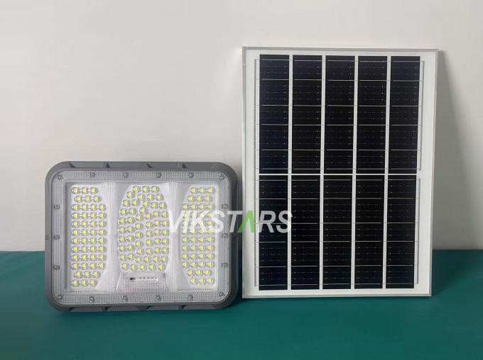 Ventas calientes 100W 200W 300W 400W Luz solar de inundación con PC Lente Iluminación rural exterior IP65 Inmune Iluminación solar de jardín 4