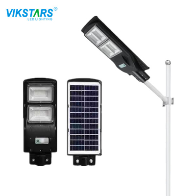 comprar Material ABS de luz de patio de calle solar todo en uno con carcasa negra fabricación en línea
