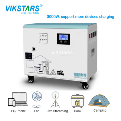 comprar Central eléctrica portátil blanca del almacenamiento de la central eléctrica del color 3000W para la carga al aire libre del trabajo fabricación en línea