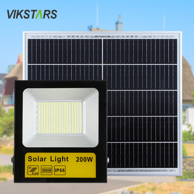 comprar Luz solar de jardín 30W 60w 100w 200w Proyector solar de inundación Iluminación exterior LED Proyector solar IP65 a prueba de agua fabricación en línea