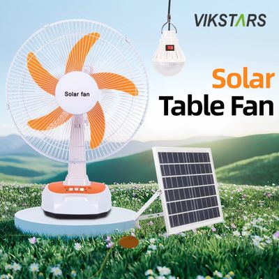 comprar Para emergencias de campamento ventilador de mesa solar de 16 pulgadas ahorrando energía con bombillas fabricación en línea