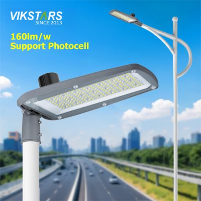 comprar Luces de calle LED más nuevas de alto brillo de 160lm/w 100w 150w 200w con fotocélula de controlador externo para calle principal fabricación en línea